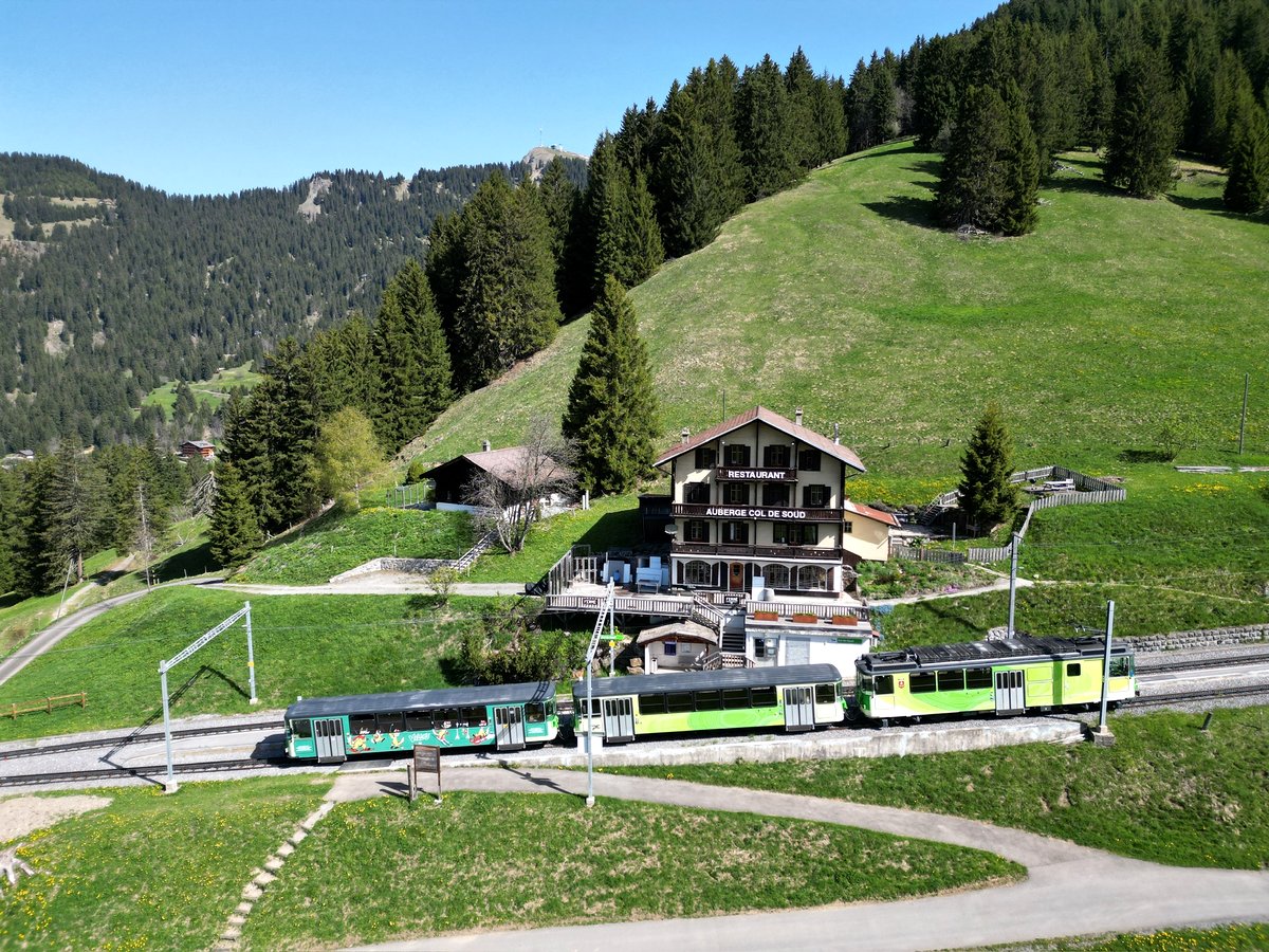 Vue aérienne de l'auberge